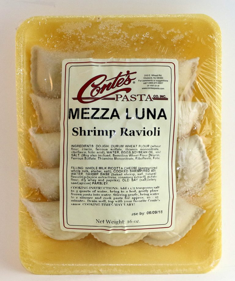 Conte's Pasta Company Mezza Luna Shrimp Ravioli - Conte's Pasta Company
